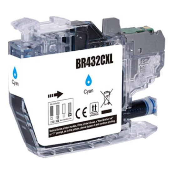 Compatible Brother LC432XLC Cyan Ink Cartridge compatible Compatible Brother LC432XLC Cyan Ink Cartridge compatible