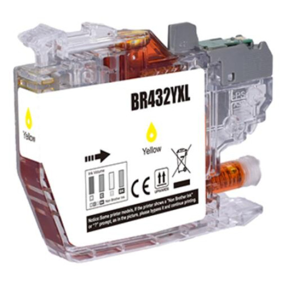 Compatible Brother LC432XLY Yellow Ink Cartridge compatible Compatible Brother LC432XLY Yellow Ink Cartridge compatible
